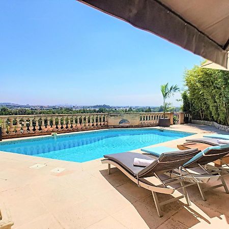 3 Bedrooms Villa Near Cannes - Pool & Jacuzzi - Sea View Mandelieu-la-Napoule Exterior foto