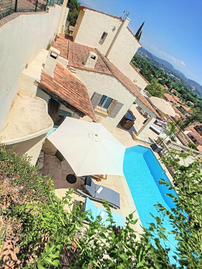 3 Bedrooms Villa Near Cannes - Pool & Jacuzzi - Sea View Mandelieu-la-Napoule Exterior foto