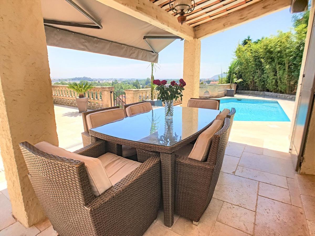 3 Bedrooms Villa Near Cannes - Pool & Jacuzzi - Sea View Mandelieu-la-Napoule Exterior foto
