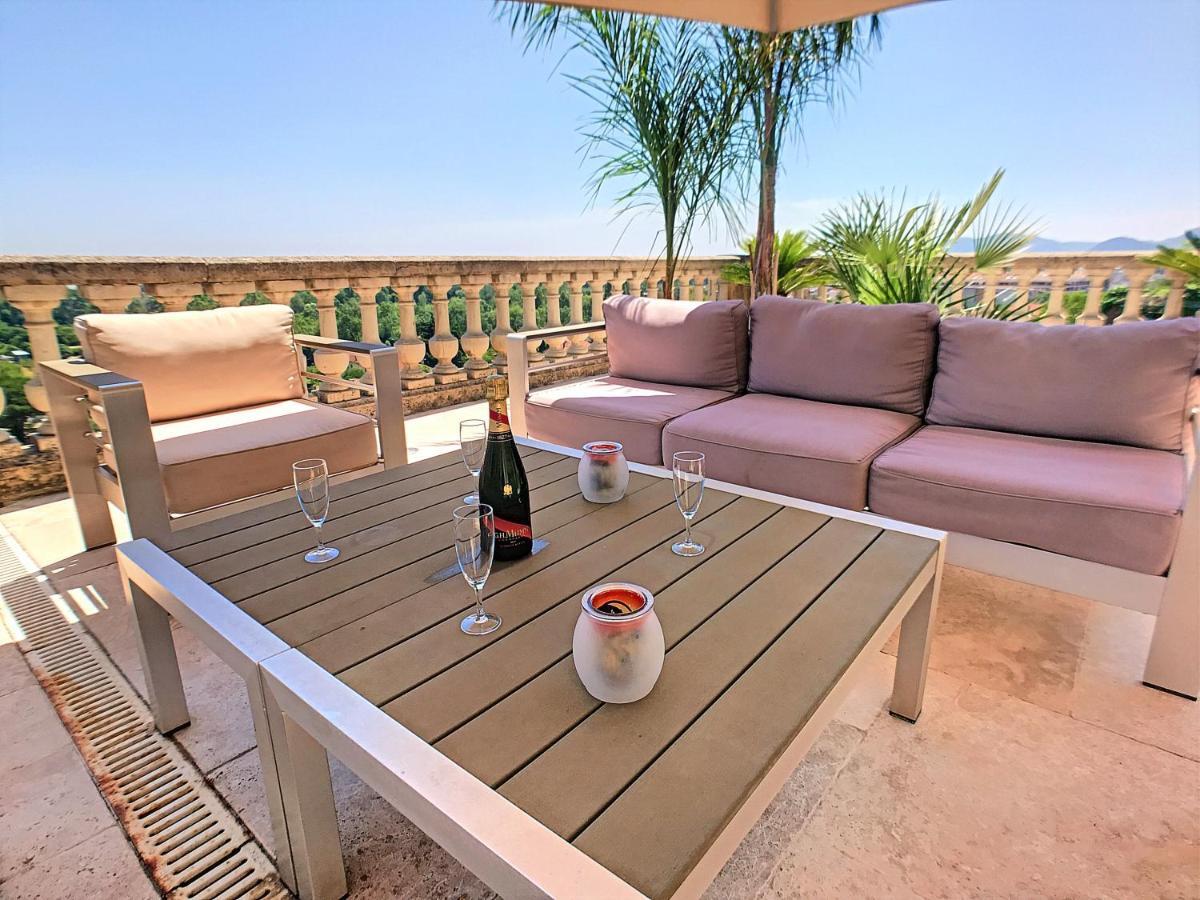 3 Bedrooms Villa Near Cannes - Pool & Jacuzzi - Sea View Mandelieu-la-Napoule Exterior foto