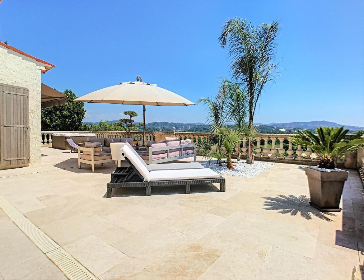 3 Bedrooms Villa Near Cannes - Pool & Jacuzzi - Sea View Mandelieu-la-Napoule Exterior foto